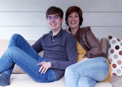 Simone en haar zoon