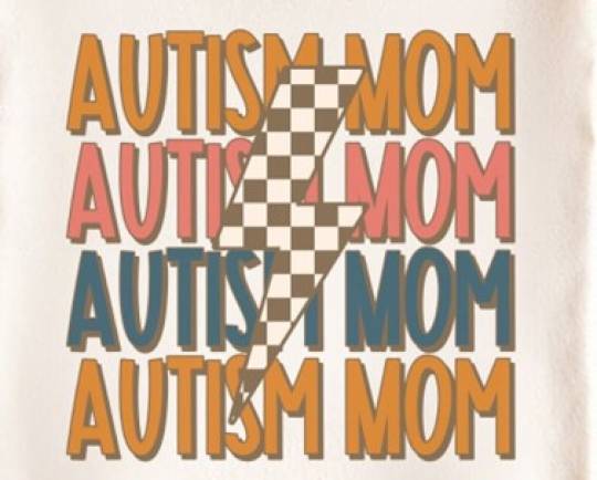 Autism Mom in blokletters