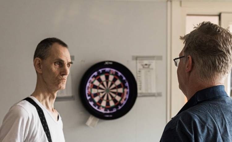 Evert op bezoek bij zijn maatje