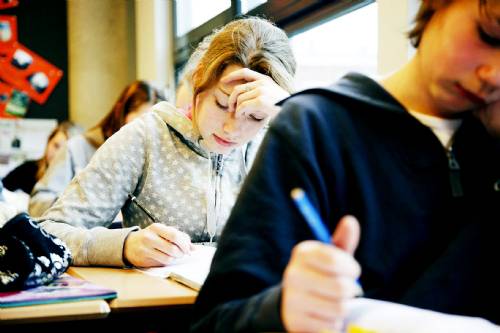 tieners in de klas