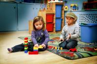 Foto van spelende kinderen op de opvang Foto van spelende kinderen op de opvang