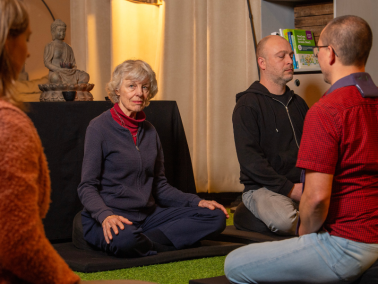 Ria gaat lekker bewegen door te mediteren