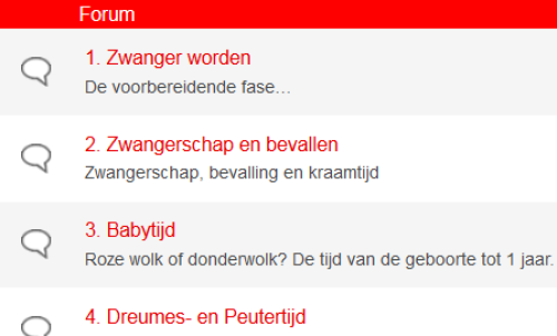 Forumpagina van Ouders online