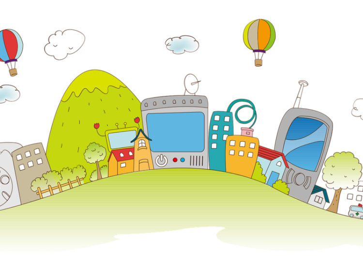 Getekende illustratie bij het spel Democracity in Stadskanaal