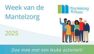 Header flyer Week van de Mantelzorg met afbeelding en logo Mantelzorg en Meer