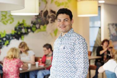 Gydo Frankel bij de stichting.