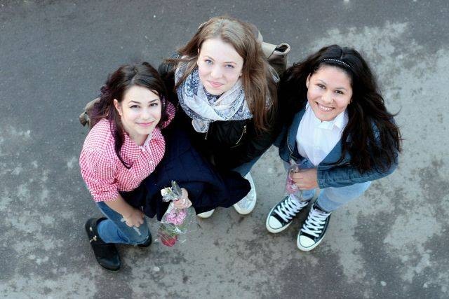 Foto van 3 tienermeisjes Foto van 3 tienermeisjes