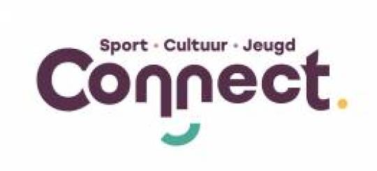 Informatieve afbeelding: Een logo met de tekst: 'Sport, cultuur, jeugd, connect'